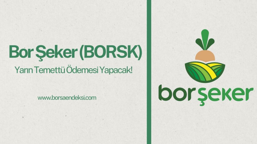 Bor Şeker (BORSK) Temettü Ödemesi